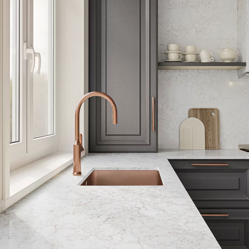 Plan de travail en Quartz Silestone® Riviere Rose